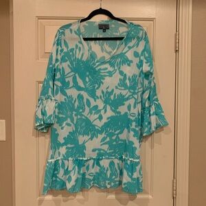 Floral Tunic Top/swim cover